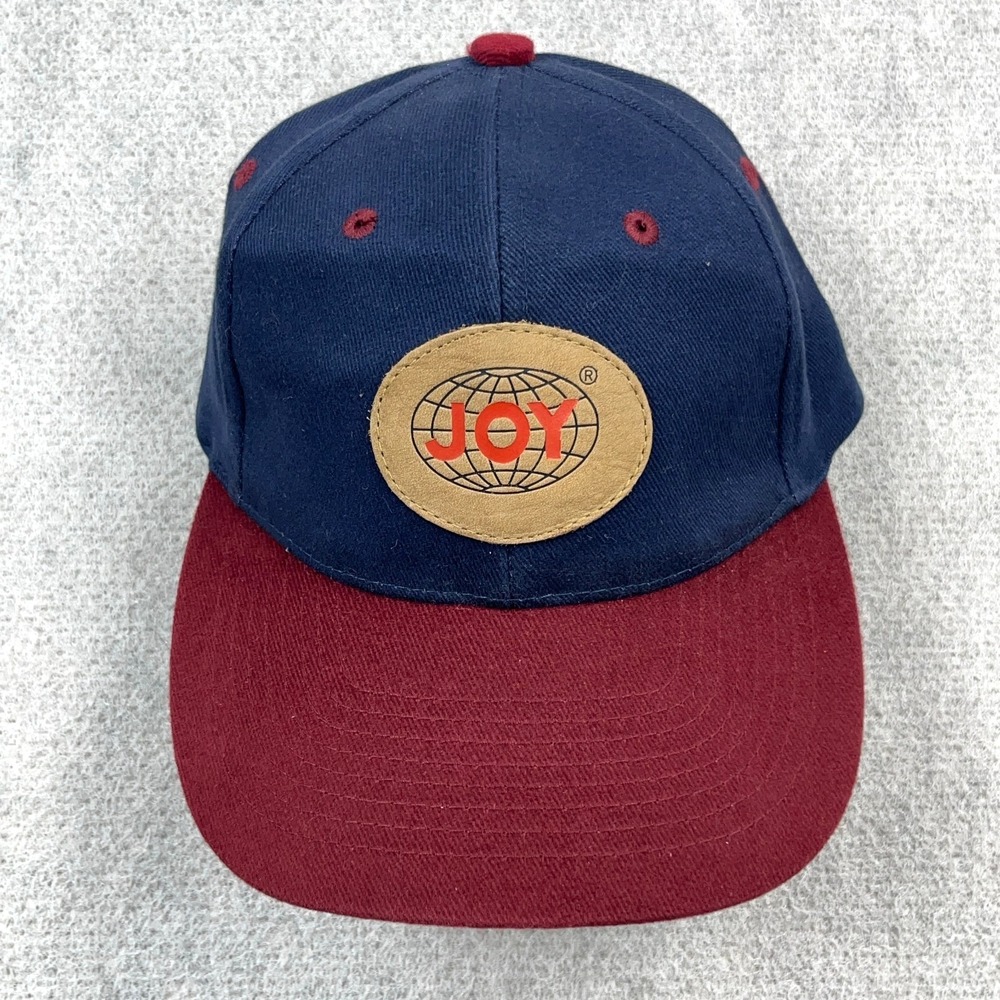 Vintage Joy Global Hat Cap Coal Mining Strap Back Blue Red Twill Adjustable